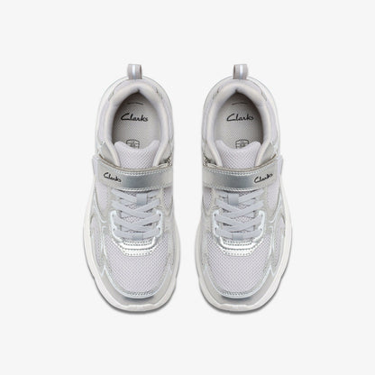Crafton Move Kid Silver Metallic | Clarks for sale - Kids