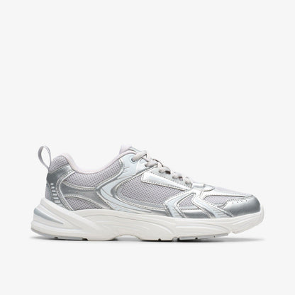Crafton Move Youth Silver Metallic | Clarks discount - Kids