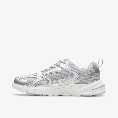 Crafton Move Youth Silver Metallic | Clarks discount - Kids