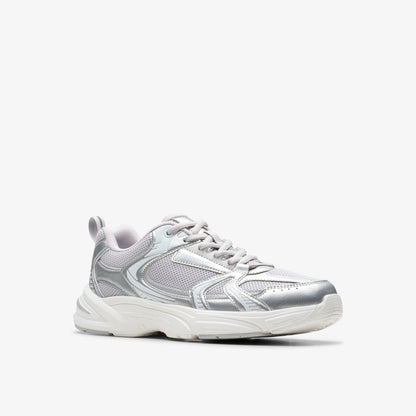 Crafton Move Youth Silver Metallic | Clarks discount - Kids