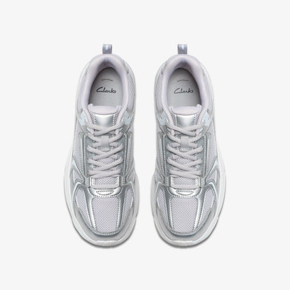 Crafton Move Youth Silver Metallic | Clarks discount - Kids
