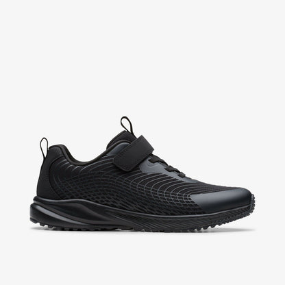 Deyes Dash Youth Black / Black | Clarks discount - Kids