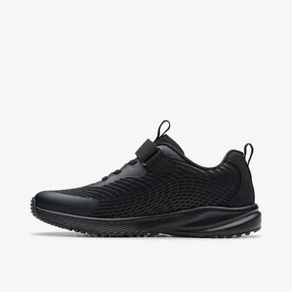 Deyes Dash Youth Black / Black | Clarks discount - Kids