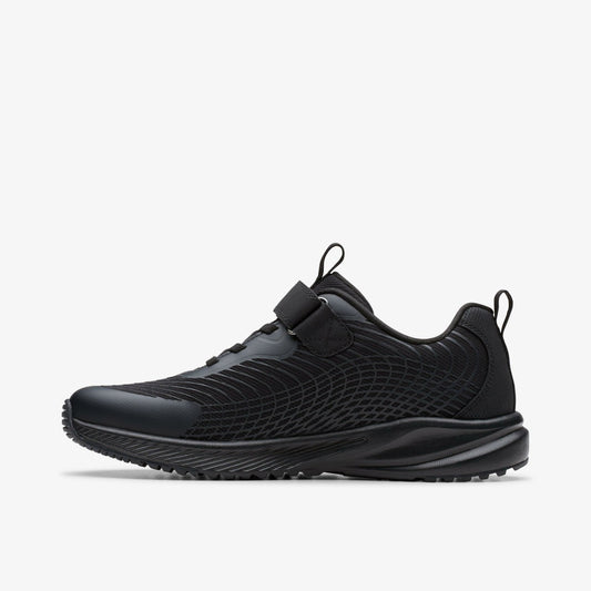 Deyes Dash Youth Black / Black | Clarks discount - Kids