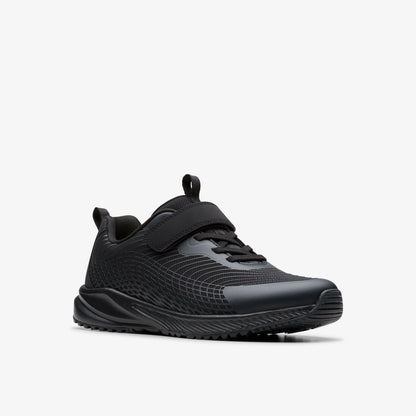 Deyes Dash Youth Black / Black | Clarks discount - Kids