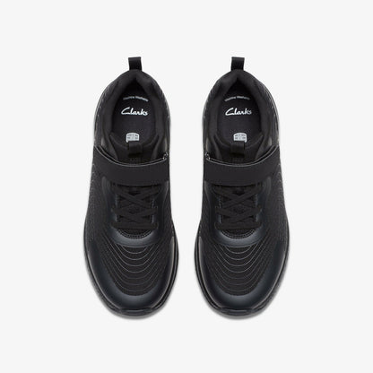 Deyes Dash Youth Black / Black | Clarks discount - Kids