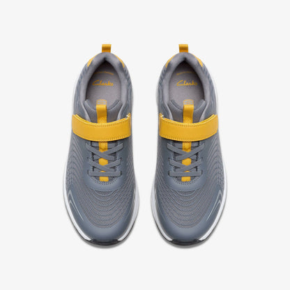 Deyes Dash Youth Grey Synthetic | Clarks for sale - Kids