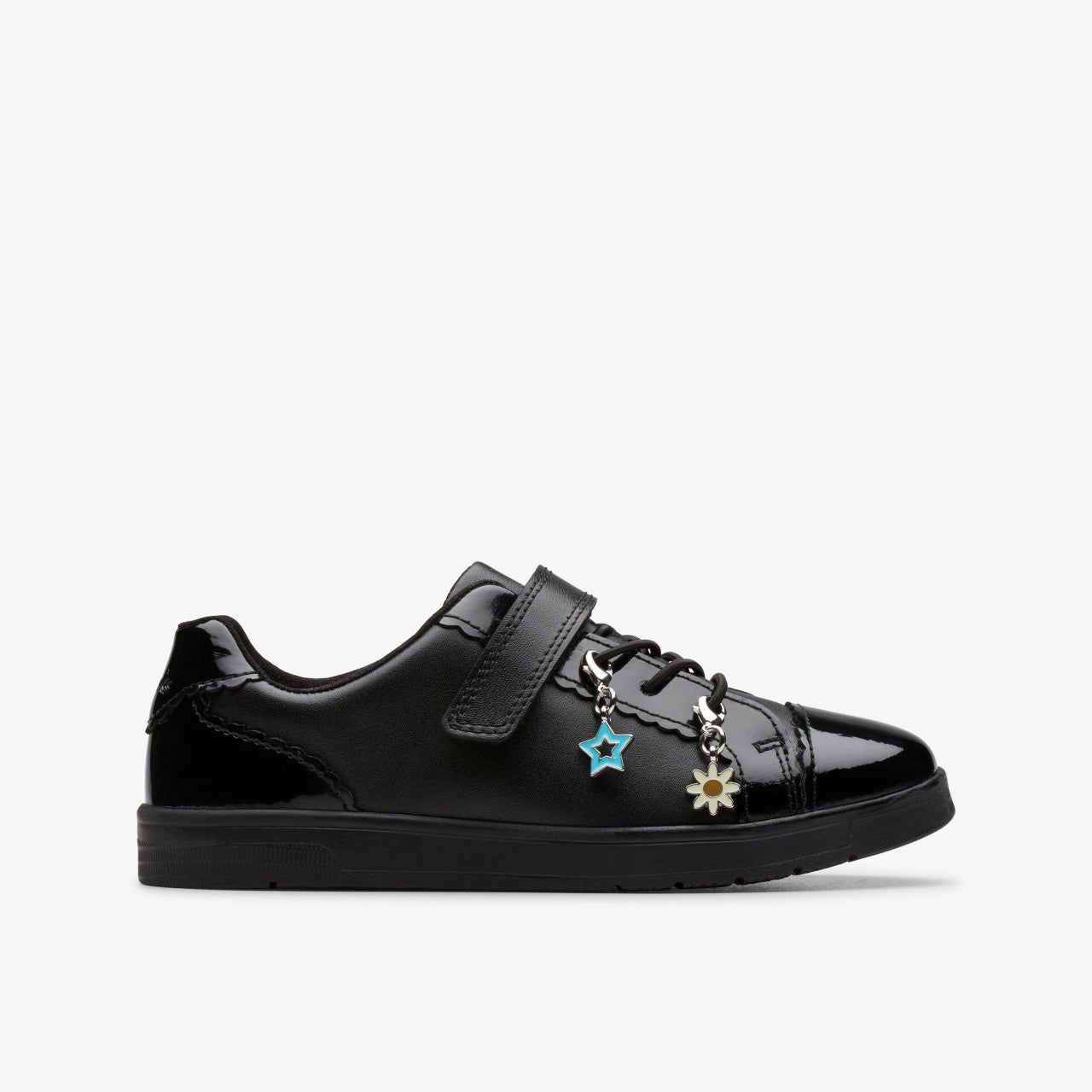 Disco Charm Kid Black Leather | Clarks on Sale - Kids