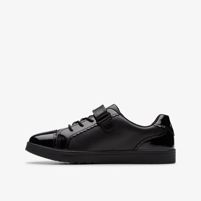 Disco Charm Kid Black Leather | Clarks on Sale - Kids
