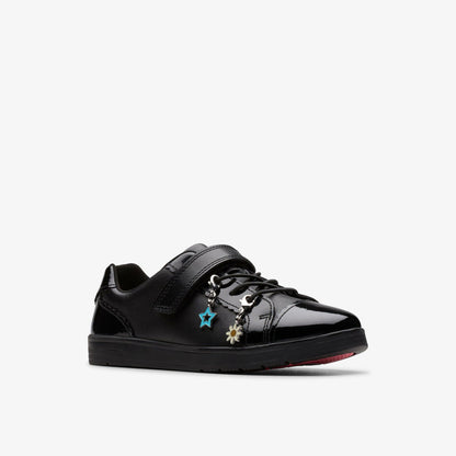 Disco Charm Kid Black Leather | Clarks on Sale - Kids