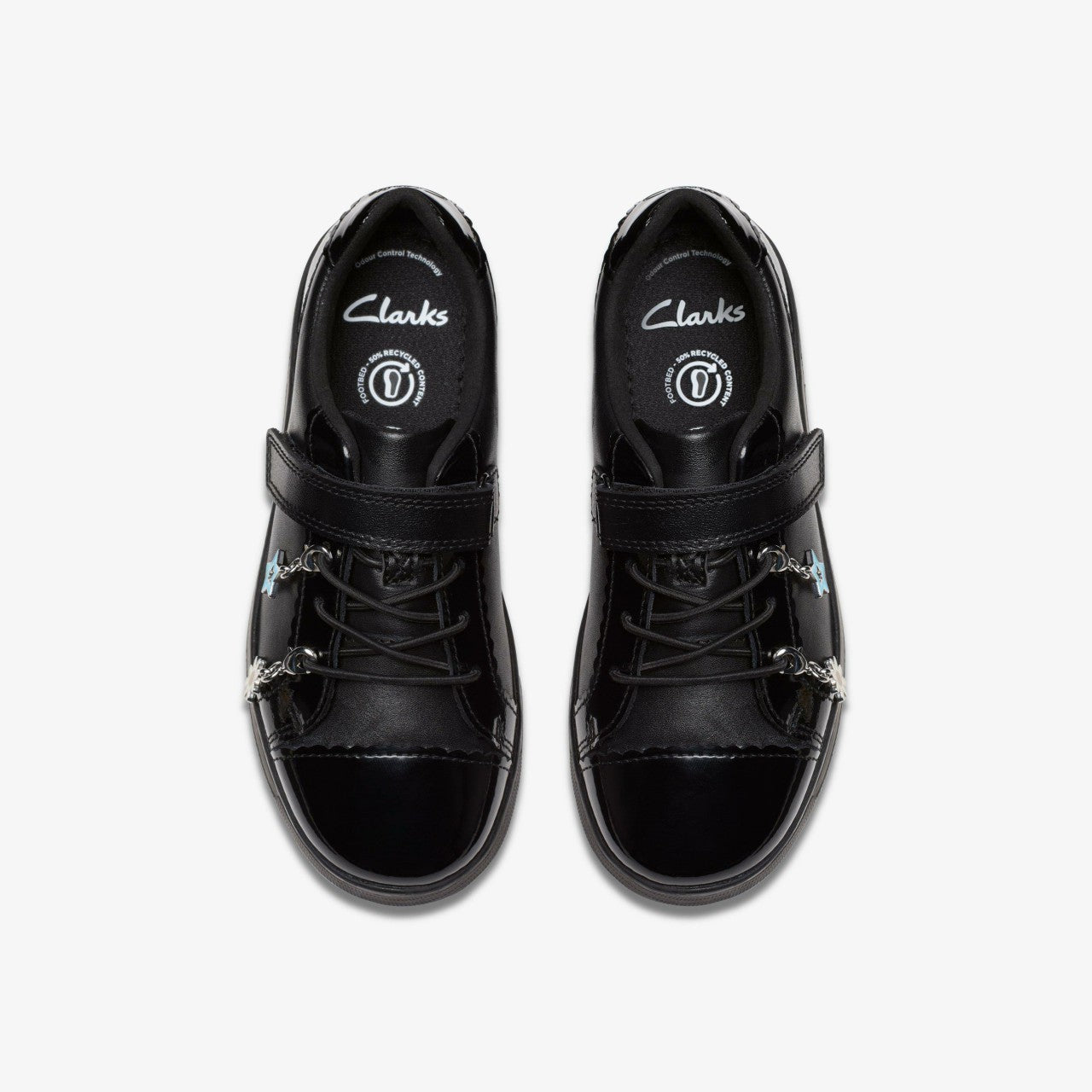 Disco Charm Kid Black Leather | Clarks on Sale - Kids
