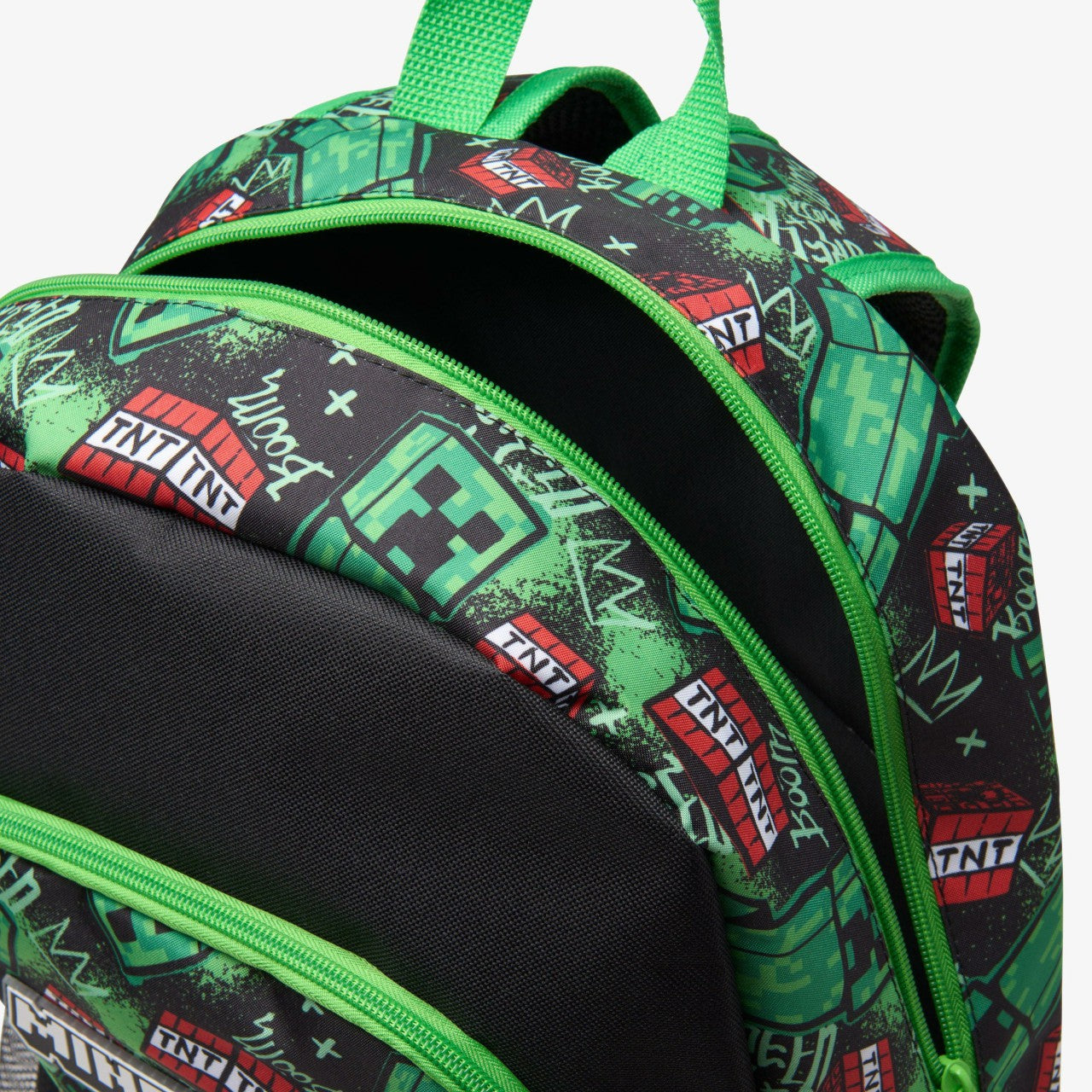 Minecraft Large Backpack Black / Green | Clarks discount - Kids