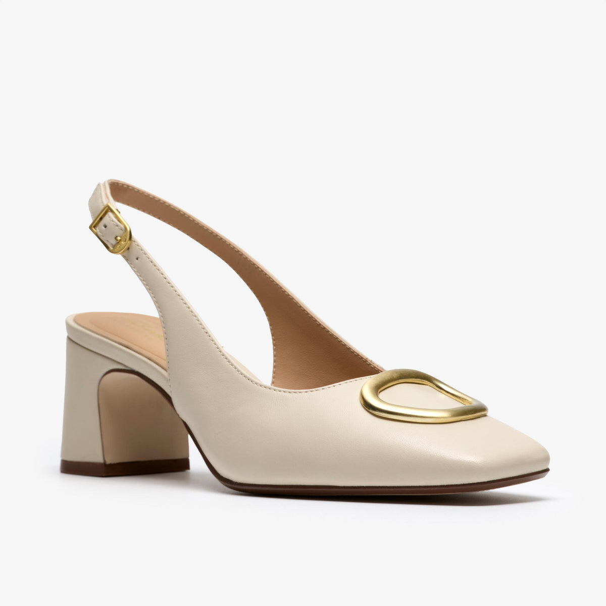 Fernie Sling Cream Leather - US 6546