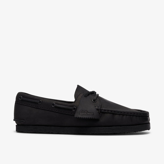Godney Boat Black Leather - US 4978
