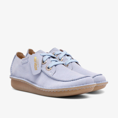 Funny Dream Light Blue Suede | Clarks for sale - Women