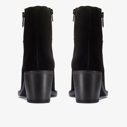 Jesse Zip Black Suede | Clarks outlet - Women