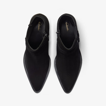 Jesse Buckle Black Suede | Clarks for sale - Women