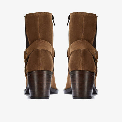 Jesse Buckle Dark Tan Suede | Clarks Sale - Women