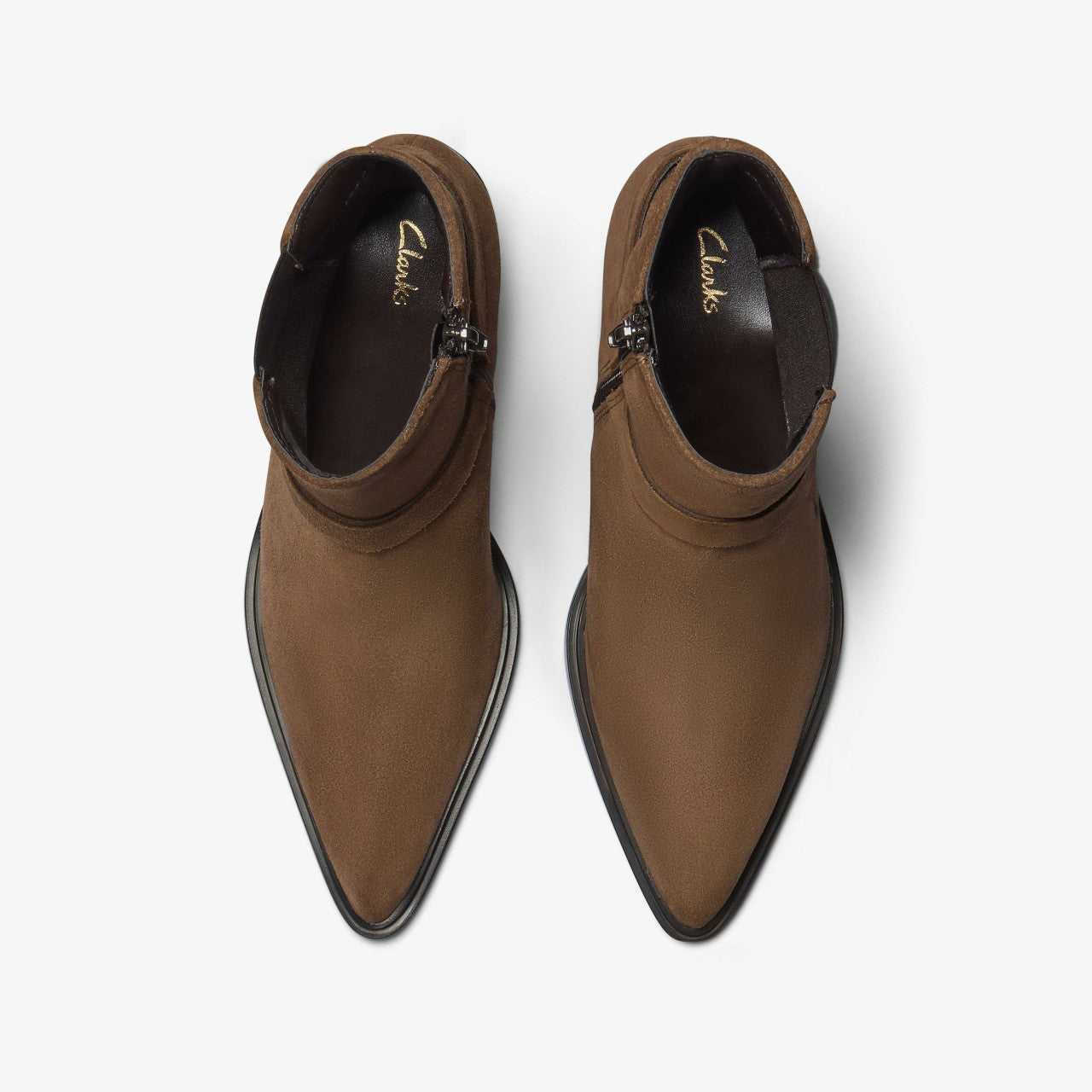 Jesse Buckle Dark Tan Suede | Clarks Sale - Women