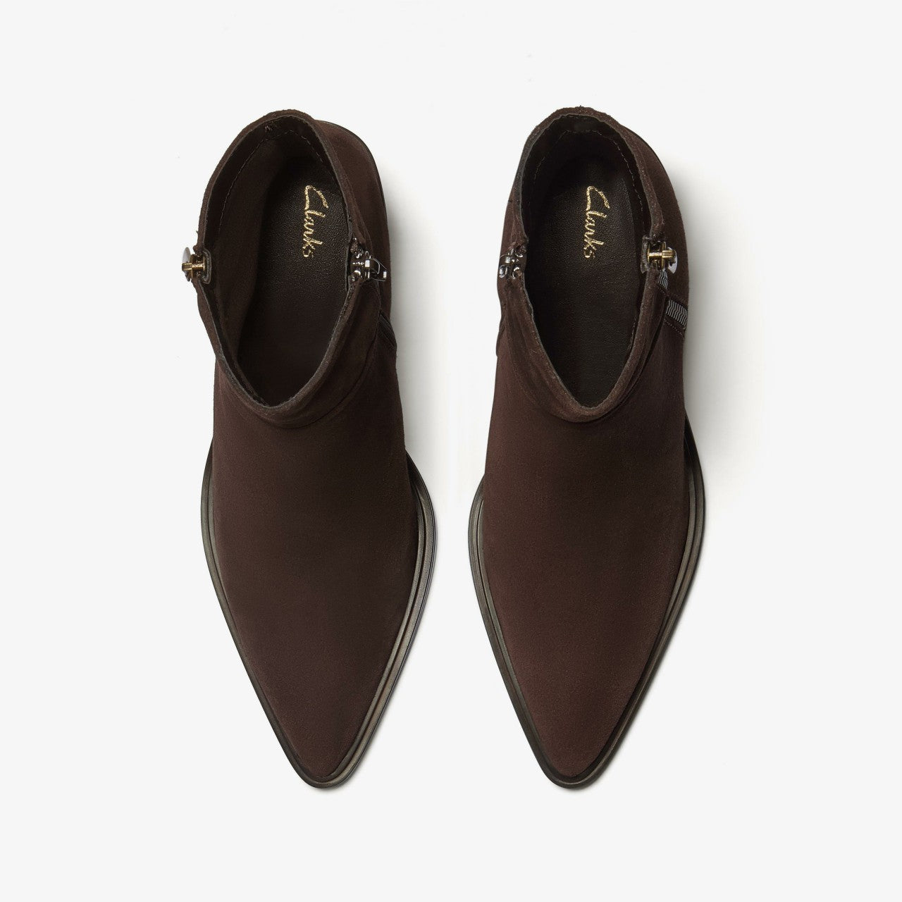 Jesse Zip Dark Brown Suede | Clarks discount - Women