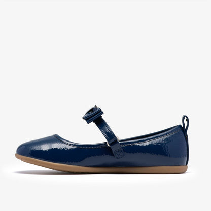 Charm Bow Kid Navy Patent | Clarks on Sale - Kids