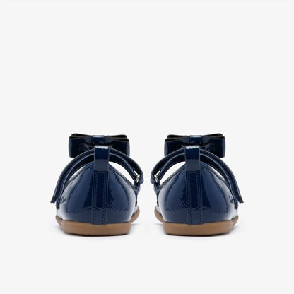Charm Bow Kid Navy Patent | Clarks on Sale - Kids