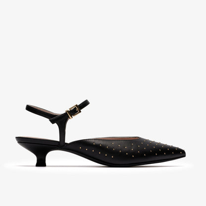 Pisa Stud Black Leather | Clarks Sale - Women