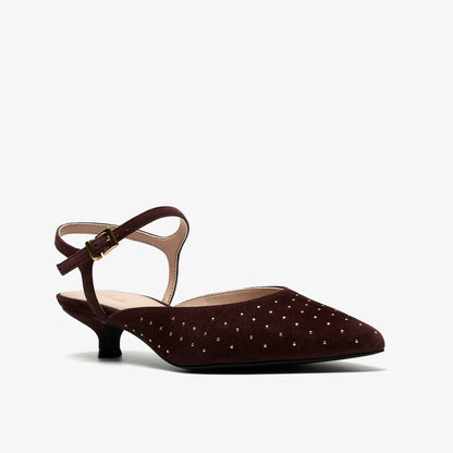 Pisa Stud Brown Suede | Clarks for sale - Women
