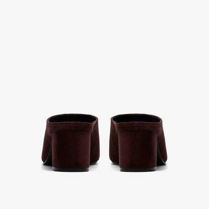 Siray Mule Dark Brown Suede | Clarks on Sale - Women