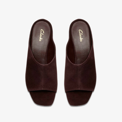 Siray Mule Dark Brown Suede | Clarks on Sale - Women