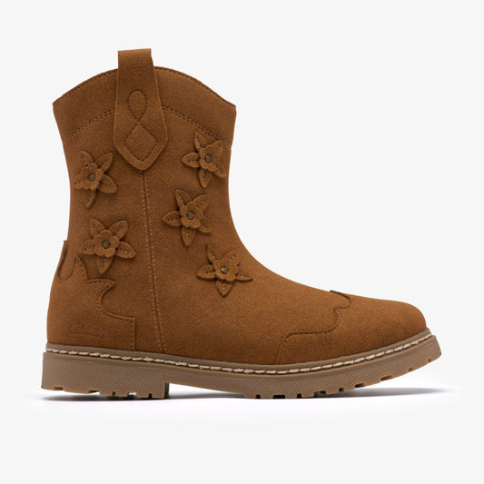 Adelaide Mid Kid Tan | Clarks online - Kids