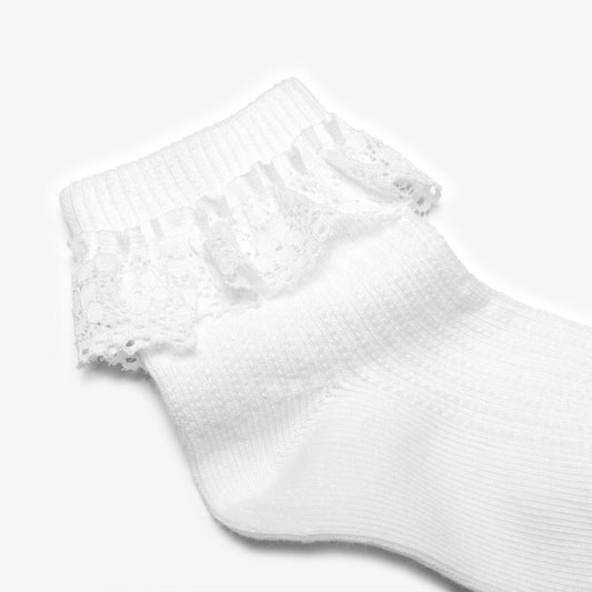 Frilly Socks 4 Pack White 0-6 Months White | Clarks Sale - Kids