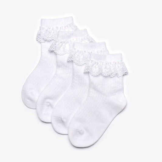 Frilly Socks White 4 Pack 1-2 Years White | Clarks discount - Kids