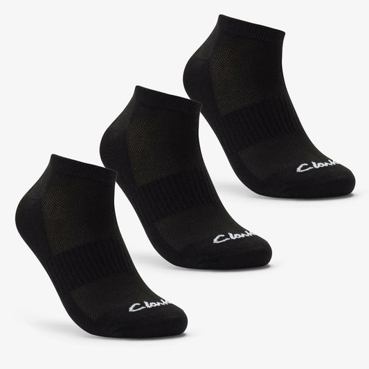 Ankle Socks 3 Pack Size 6-11 Black Black | Clarks for sale - Men