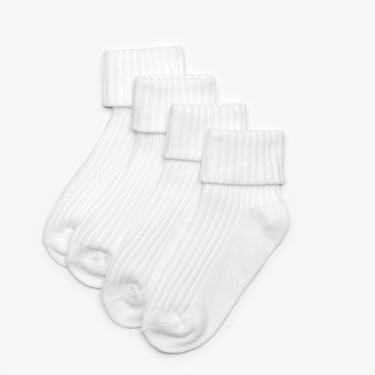 White Socks 4 Pack 1 - 2 Years White | Clarks for sale - Kids