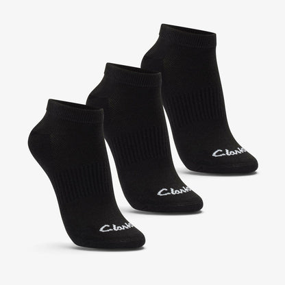 Ankle Socks 3 Pack Size 2-8 Black Black | Clarks for sale - Women