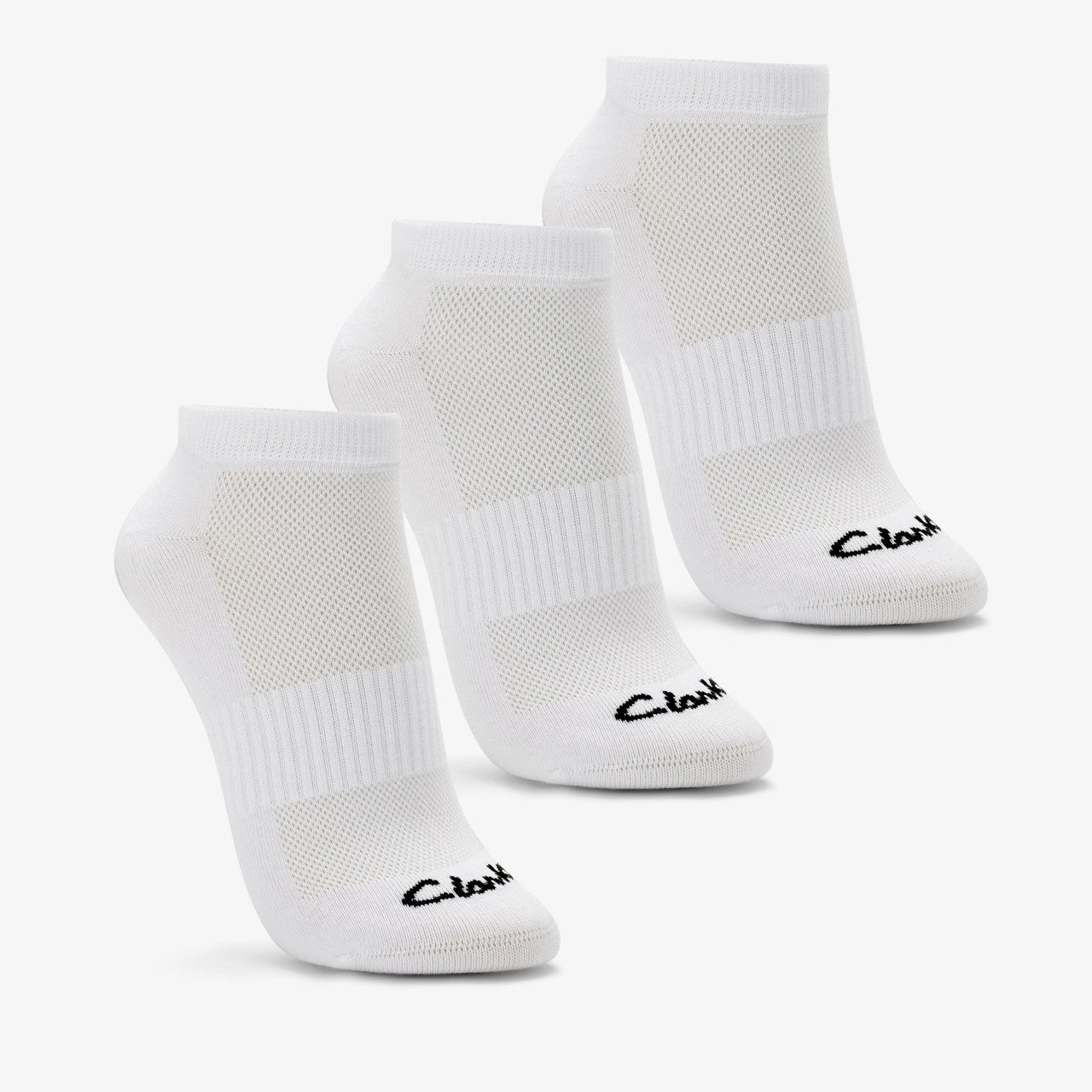 Sports Ankle Socks 3 Pack Size 2-8 White | Clarks online - Women
