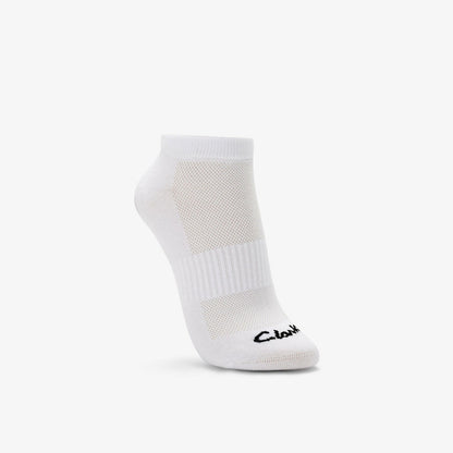 Sports Ankle Socks 3 Pack Size 2-8 White | Clarks online - Women