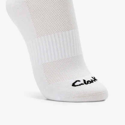Sports Ankle Socks 3 Pack Size 2-8 White | Clarks online - Women