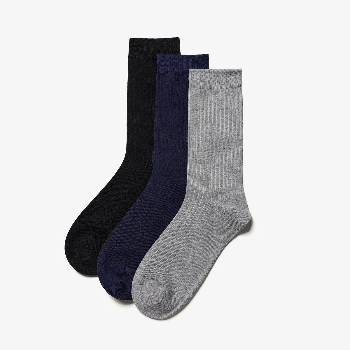 3 Pack Crew Socks Black Multicolour - US 5589