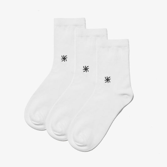 Cloudsteppers 3 Pack Crew Socks White - US 4322