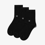Cloudsteppers 3 Pack Crew Socks Black - US 5867