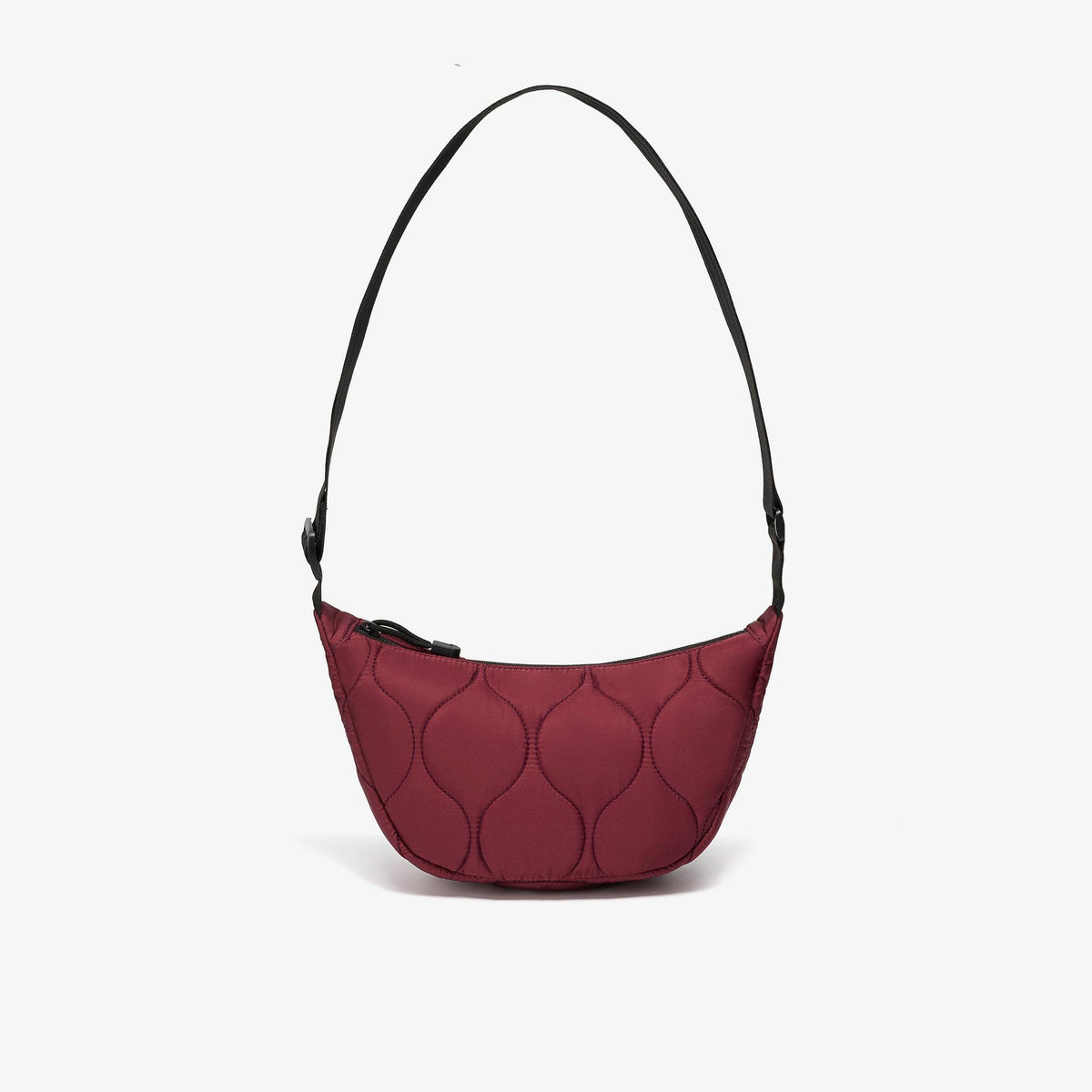 Quilted Trail 2 Strap Crossbody Bag Burgundy - US 5171