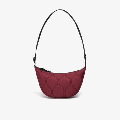 Quilted Trail 2 Strap Crossbody Bag Burgundy - US 5171
