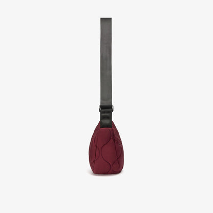 Quilted Trail 2 Strap Crossbody Bag Burgundy - US 5171