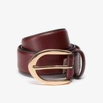 Smooth Premium Leather Belt Brown - US 8590