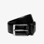 Smooth Premium Leather Belt Black - US 2428